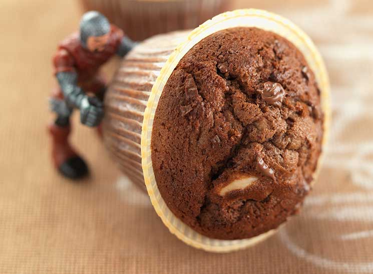 Muffins με Σοκολάτα Γάλακτος Συνταγή με κουβερτούρα Nestlé Dessert